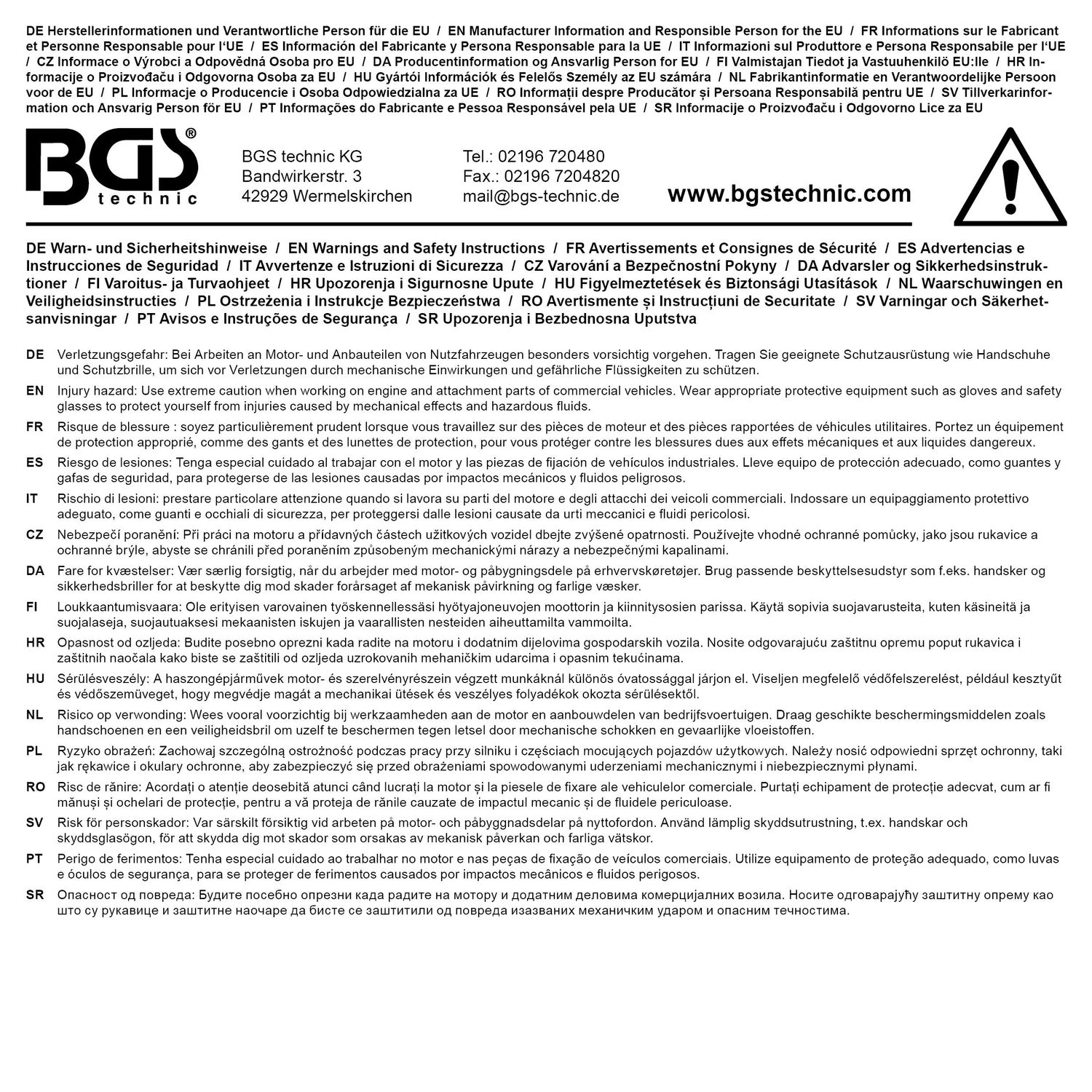 BGS 6948 Schlüssel für Ölfilter für Mercedes-Benz Actros Atego Axor Econic SW 46mm