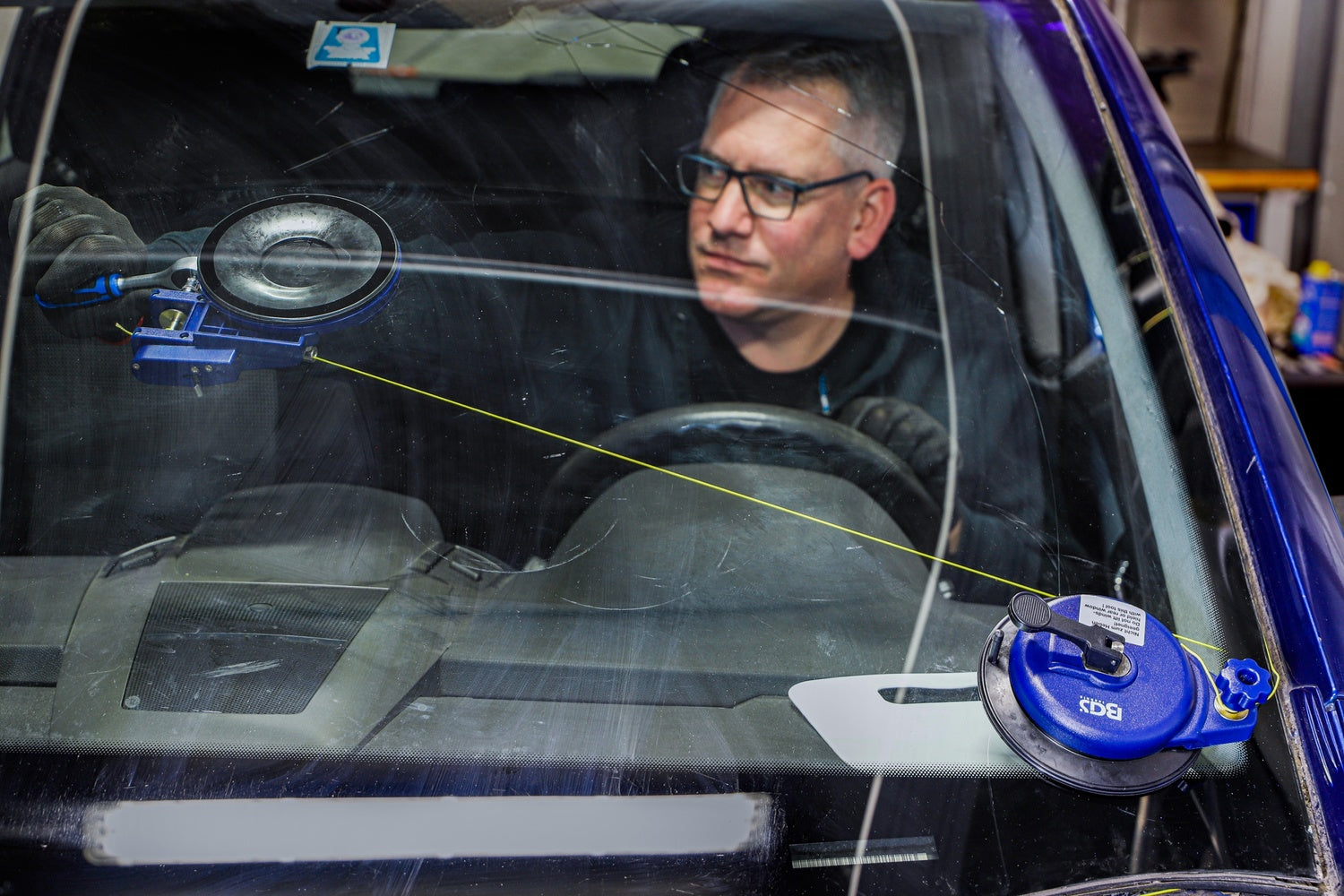 BGS 69506 Satz Ausglaswerkzeug für geklebte Fahrzeugscheiben 10 teilig