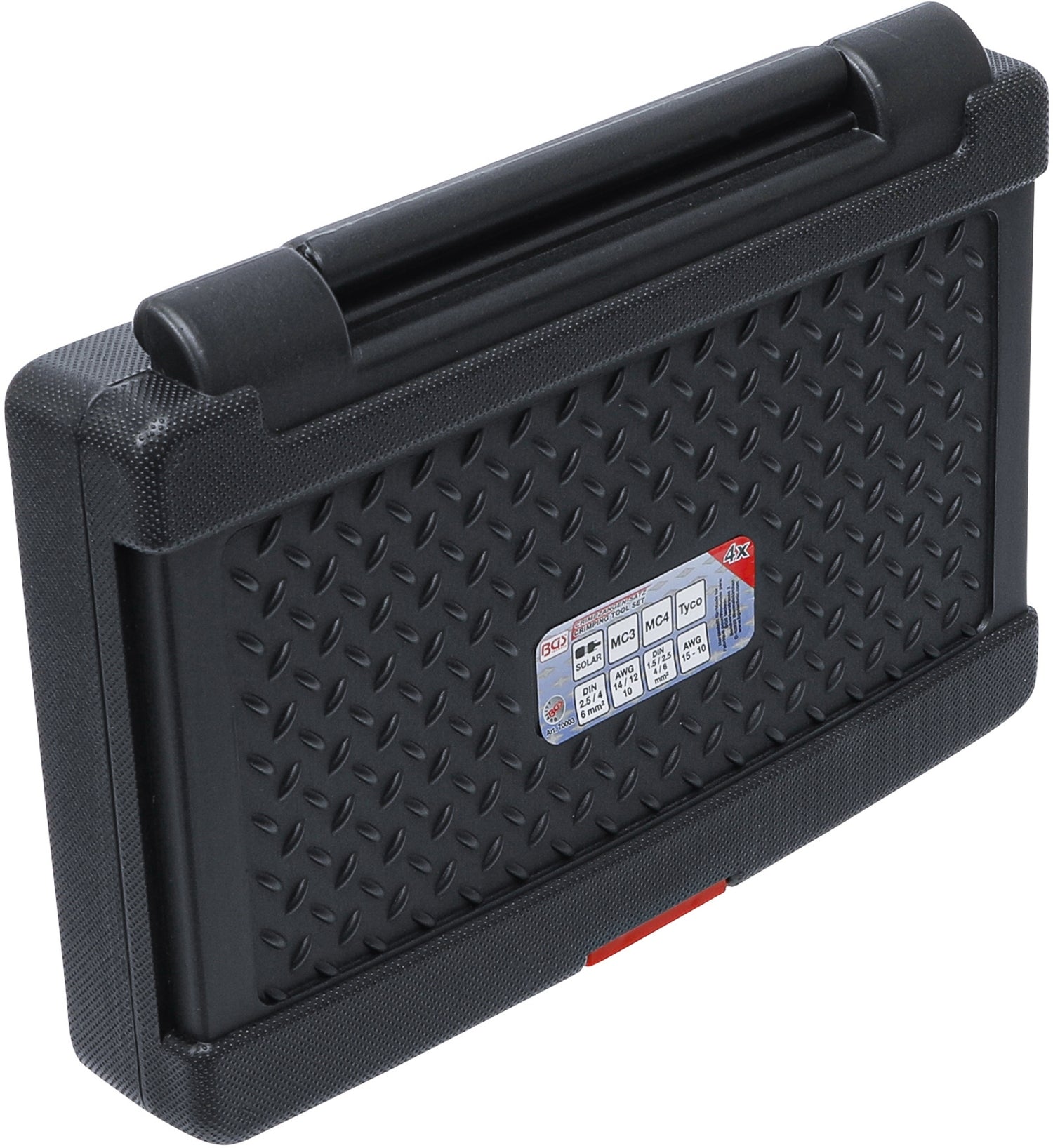 BGS 70003 Satz Crimpzange mit 3 Wechselbacken für Solar Stecker MC3 - MC4 - Tyco 4 teilig