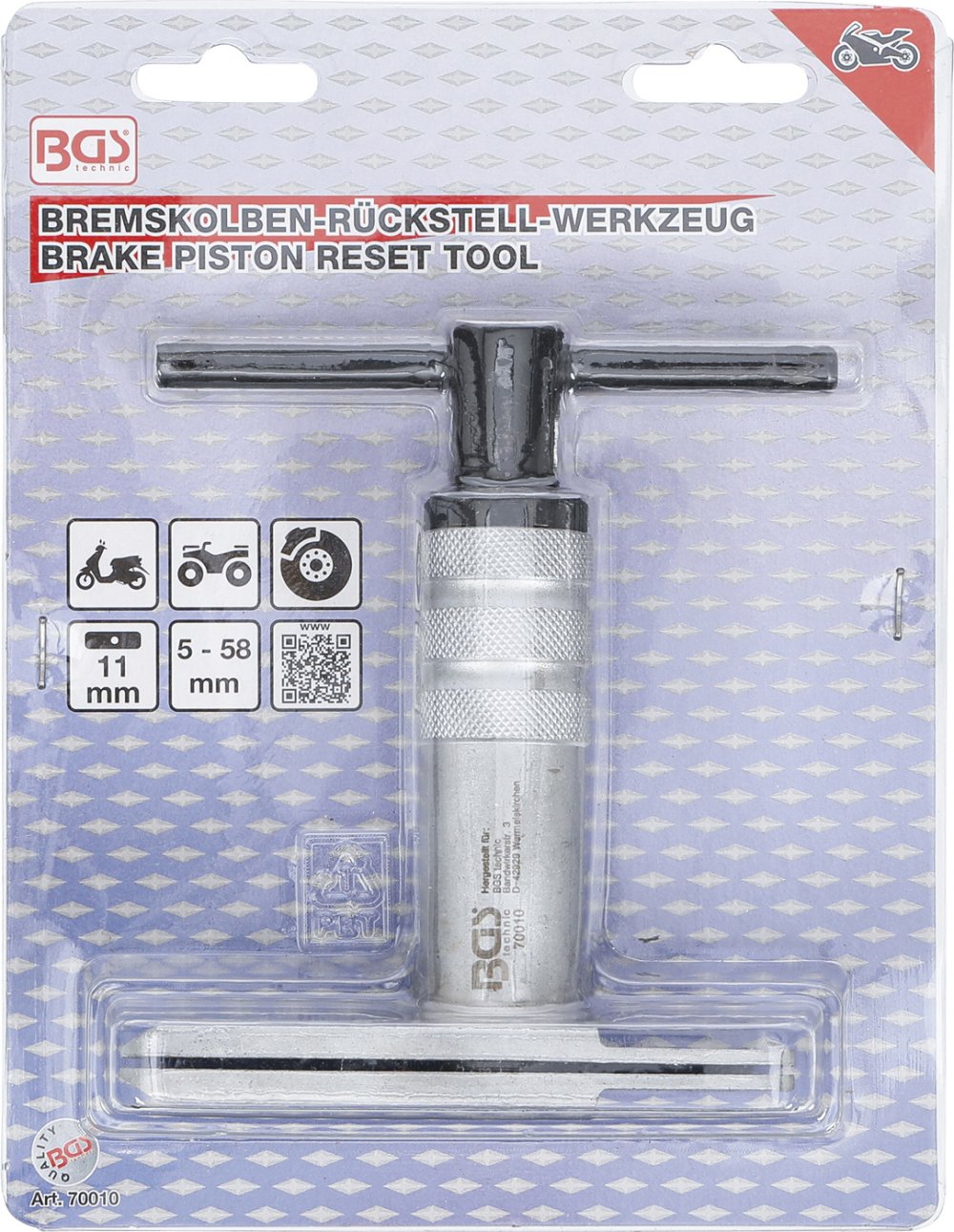 BGS 70010 Rückstellwerkzeug für Bremskolben für Motorräder