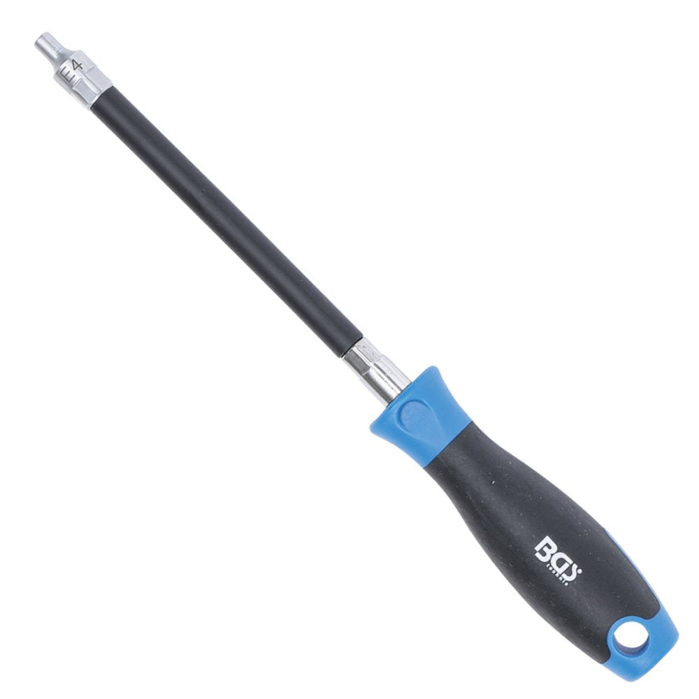 BGS 70020 Flexibler Schraubendreher mit Rundgriff E-Profil E4 Klingenlänge 150mm