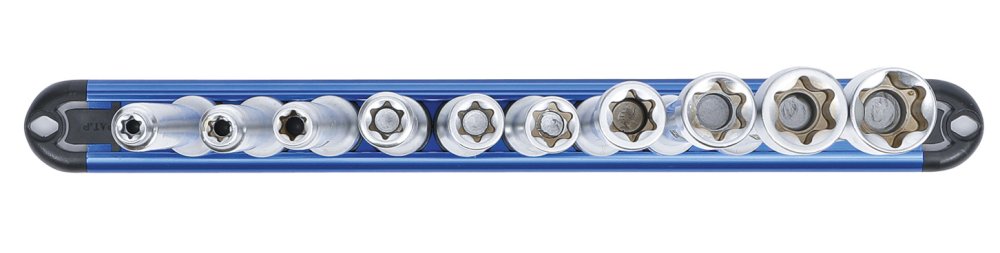 BGS 70026 Satz Steckschlüssel-Einsatz mit E-Profil XXL Innenvierkant 10mm (3/8") SW E6 - E20