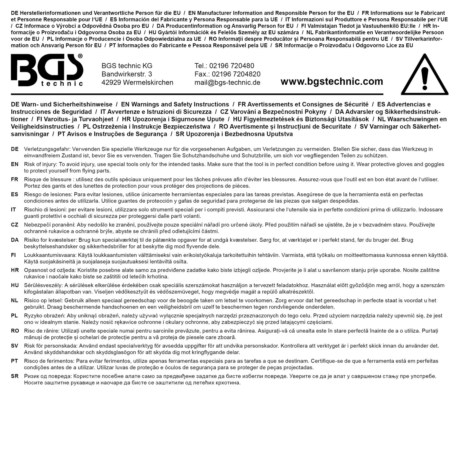 BGS 70036 Fixierwerkzeug für Kulissenstein für BMW, Mini, Citroën, Peugeot