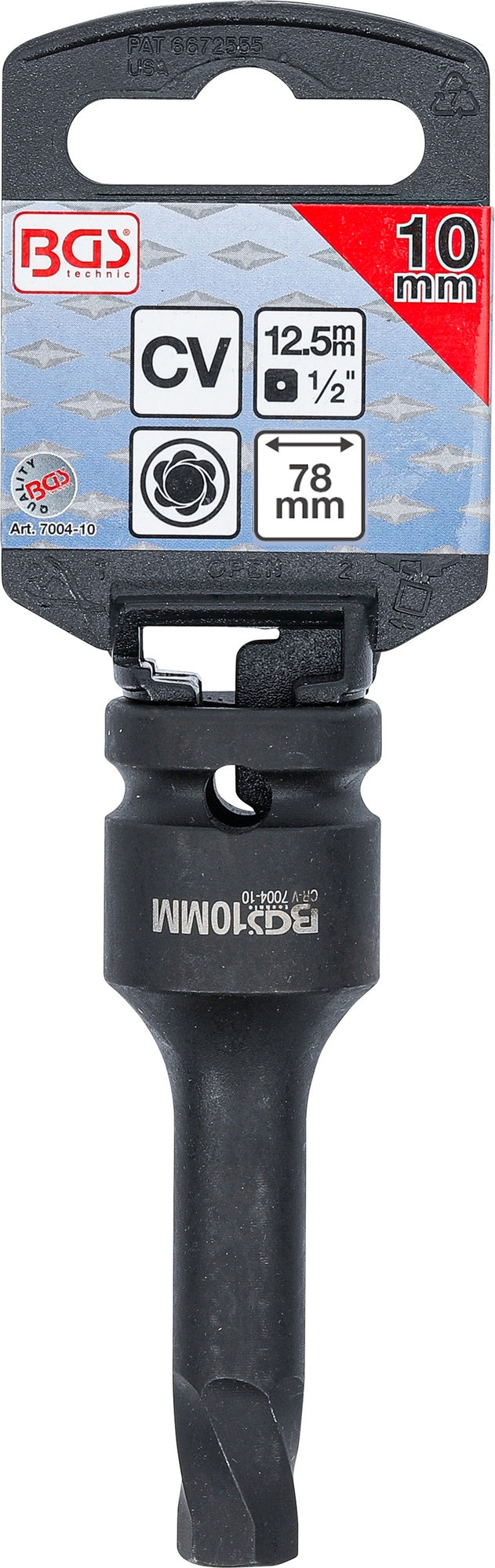 BGS 7004-10 Schraubenausdreher Innenvierkant 12,5mm (1/2") für defekten Innensechskant 10mm