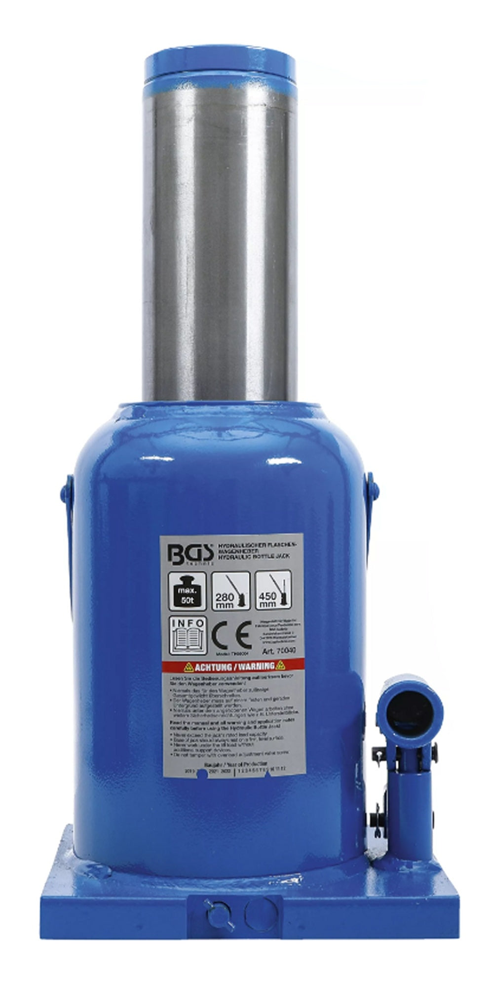 BGS 70040 Hydraulischer Wagenheber Flaschenheber für hohe Fahrzeuggewichte 50t