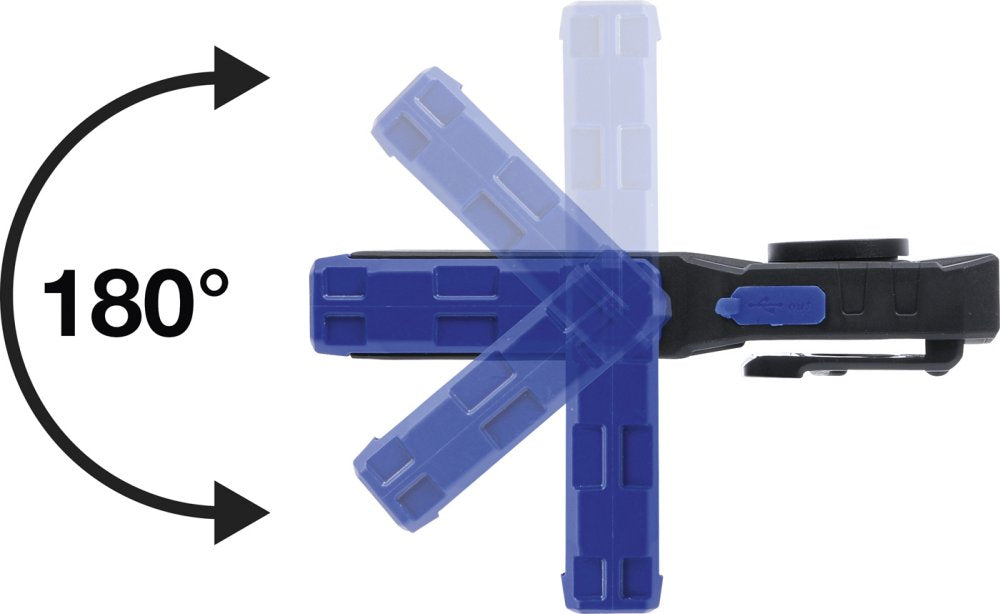 BGS 70051 COB LED Werkstattleuchte mit Magnet und Haken klappbar