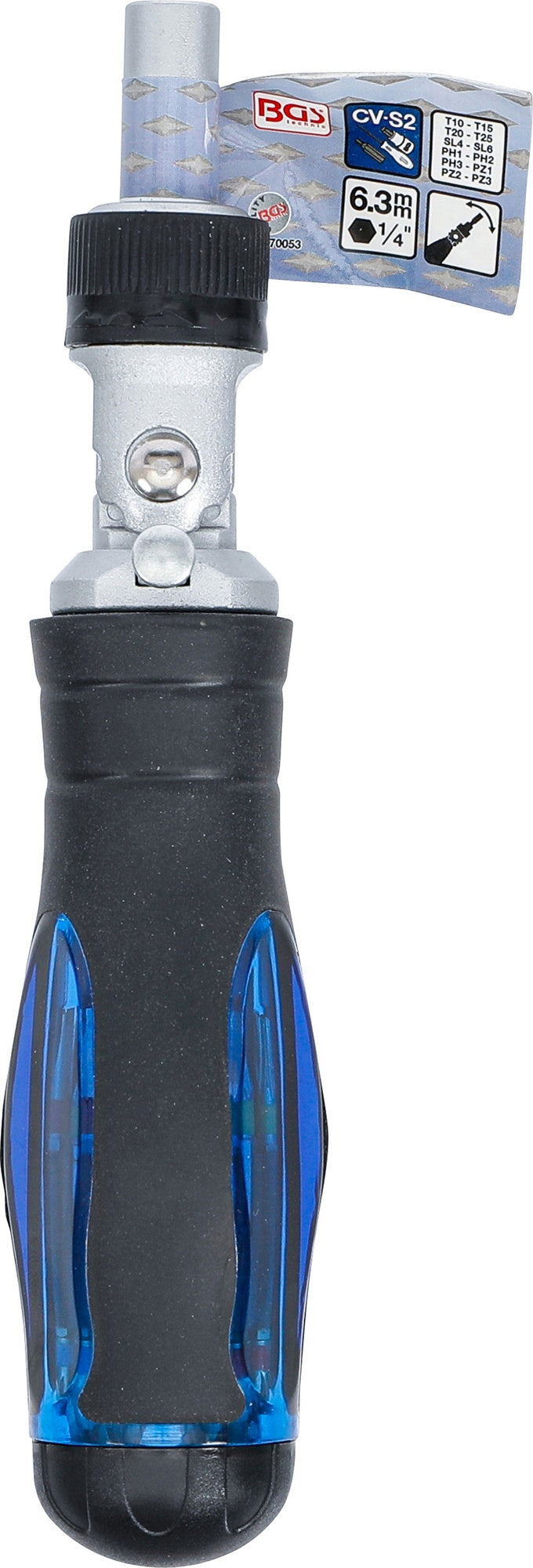 BGS 70053 Satz Gelenk Schraubendreher und Bits mit Ratschen Drehgriff umschaltbar