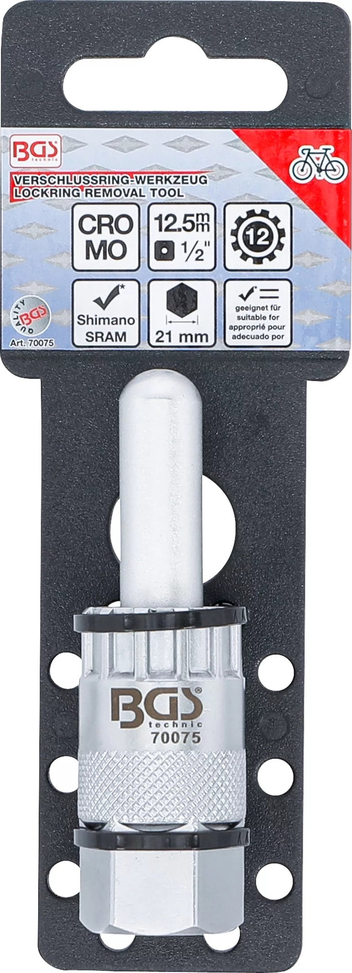 BGS 70075 Verschlussringeinsatz mit Zentrierstift für 12mm Steckachsen Fahrrad