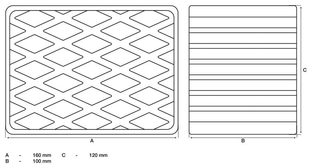 BGS 7008 Gummiauflage für Hebebühnen 160mm x 120mm x 100mm