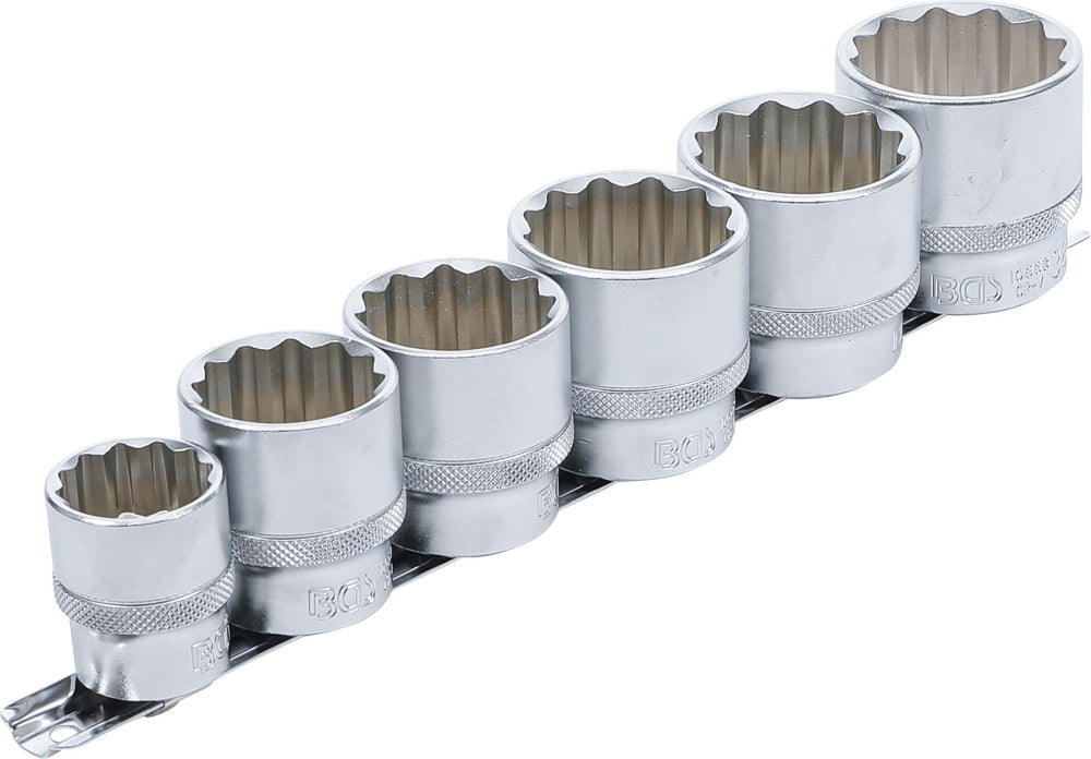 BGS 70102 Satz Nüsse / Stecknüsse 24-38mm Profil Zwölfkant Antrieb 12,5mm (1/2") 6 teilig