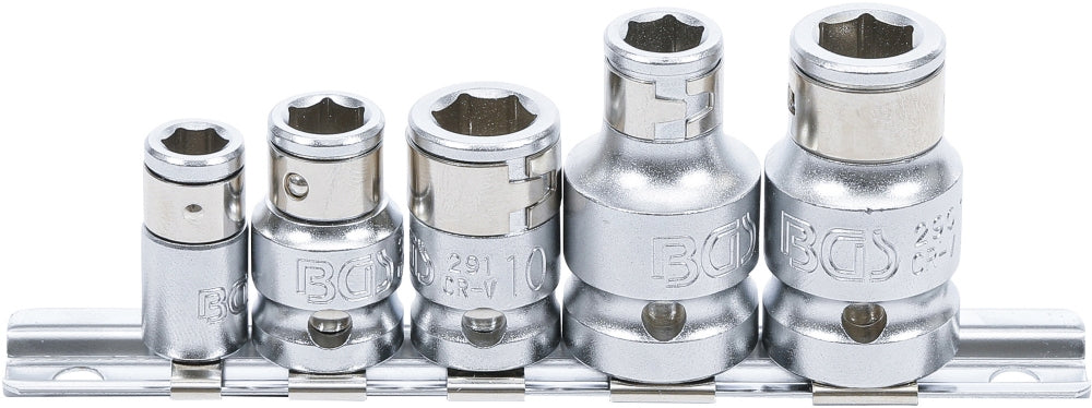 BGS 70103 Satz Adapter Bit mit Haltekugel Innenvierkant 6,3mm (1/4") 10mm (3/8") 12,5mm (1/2") 5 teilig