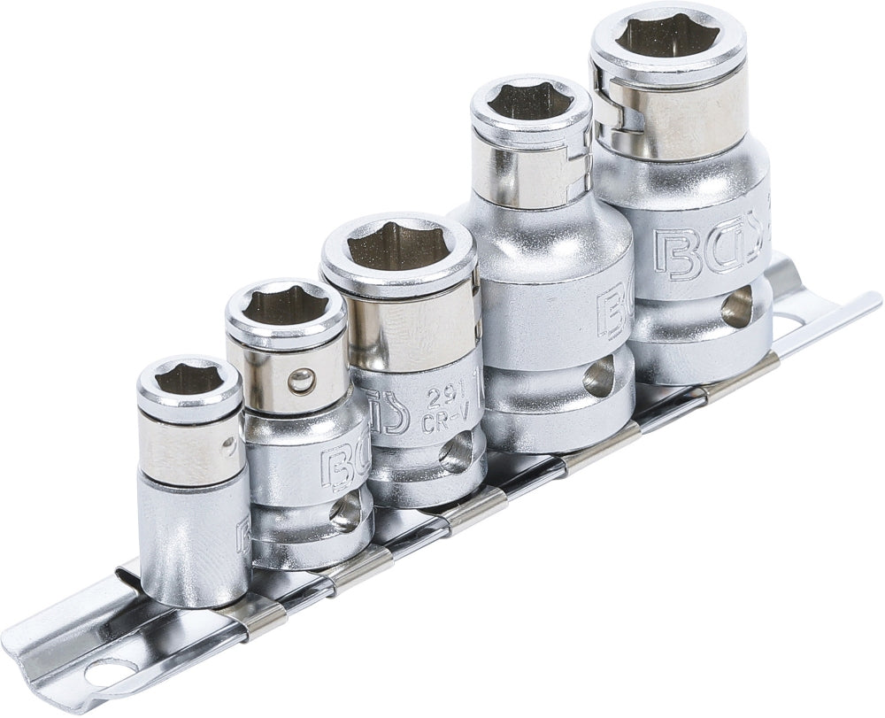 BGS 70103 Satz Adapter Bit mit Haltekugel Innenvierkant 6,3mm (1/4") 10mm (3/8") 12,5mm (1/2") 5 teilig