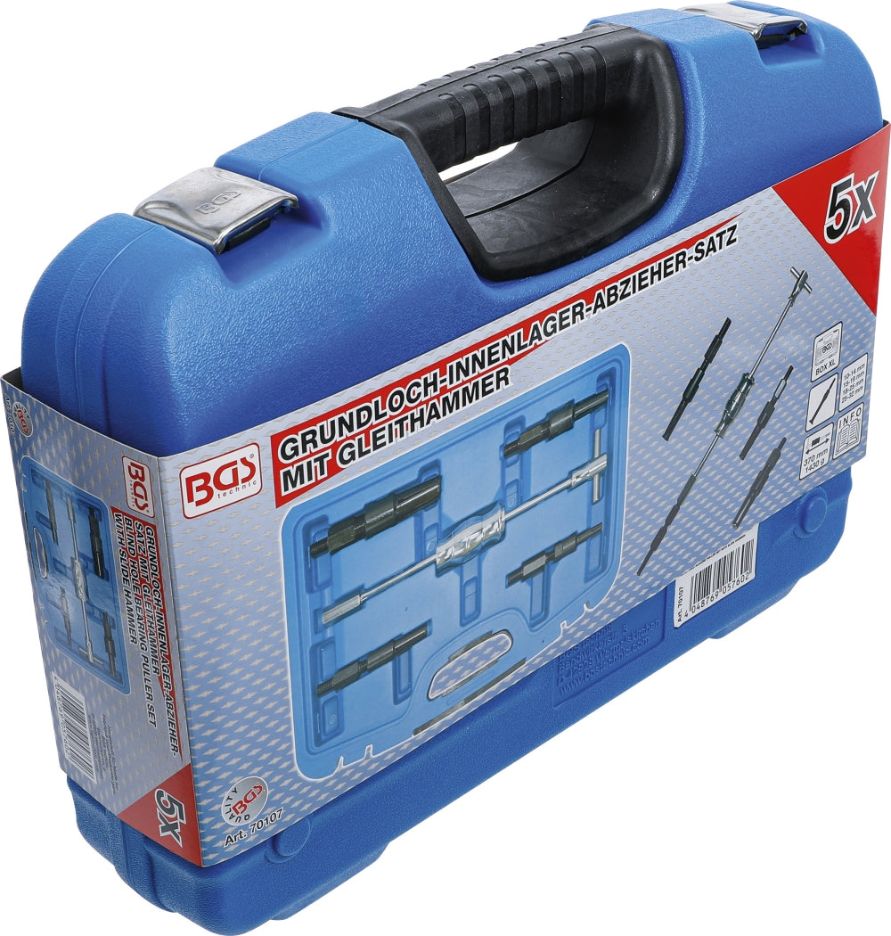 BGS 70107 Satz Grundloch Innenlager Abzieher mit Gleithammer 5 teilig