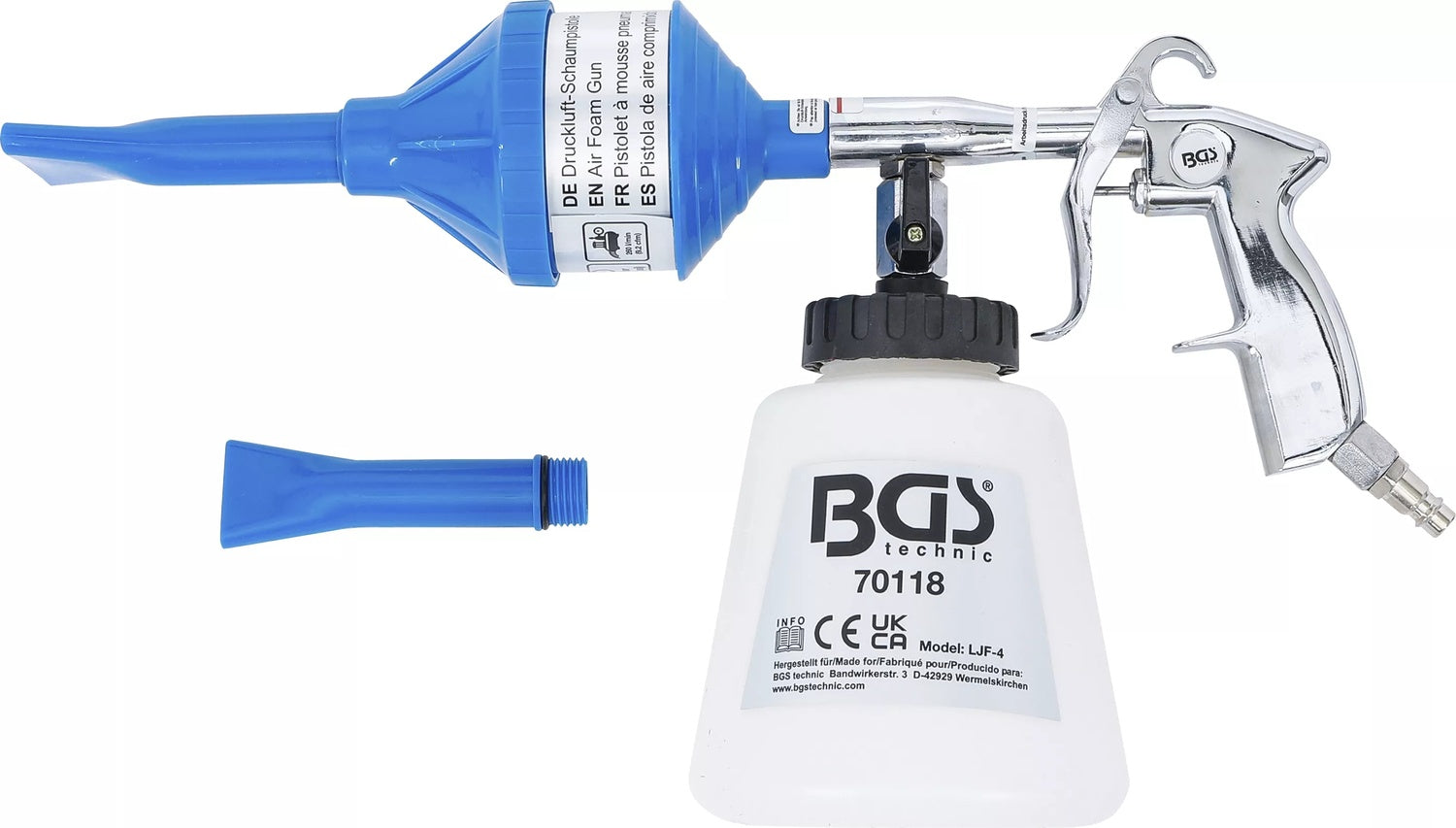 BGS 70118 Druckluft Schaumpistole Düsenaufsätze
