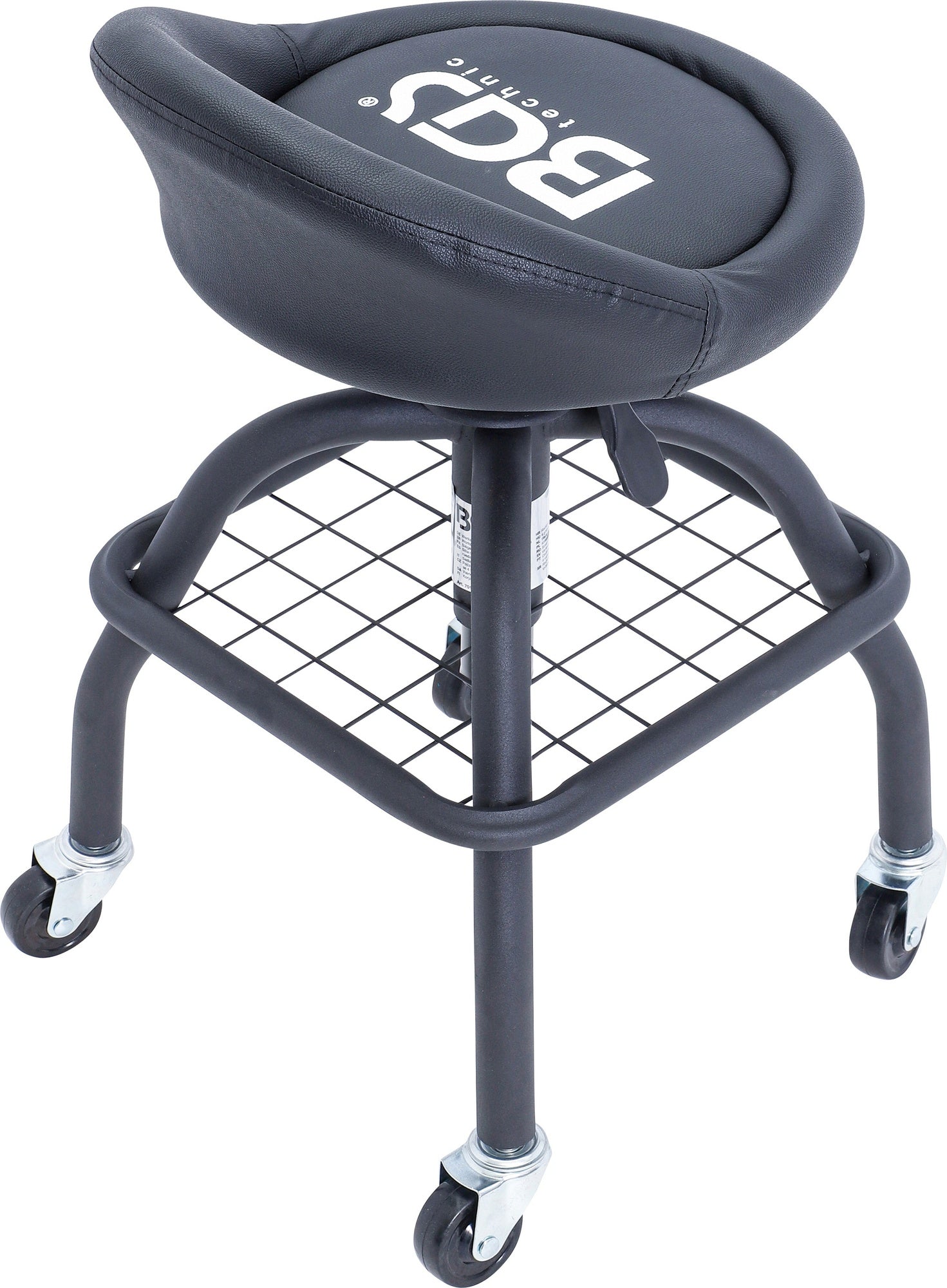 BGS 70145 Werkstatt Stuhl Werkstattstuhl höhenverstellbar mit 4 Rollen 540-680mm
