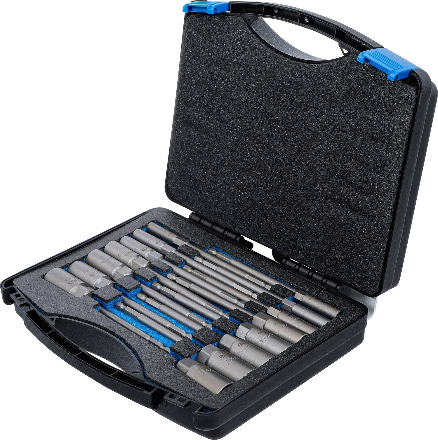 BGS 70147 Satz Steckschlüsseleinsätze Sechskant extra lang Antrieb 6,3mm (1/4") SW 5,5 - 19mm für Bohrmaschinen