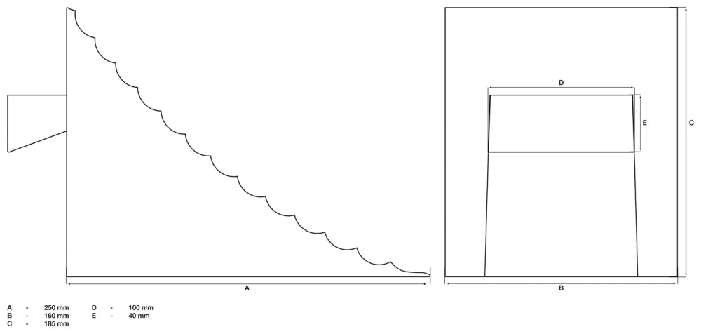 BGS 7015 Unterlegkeil 250mm x 160mm x 185mm für Pkw / Nfz