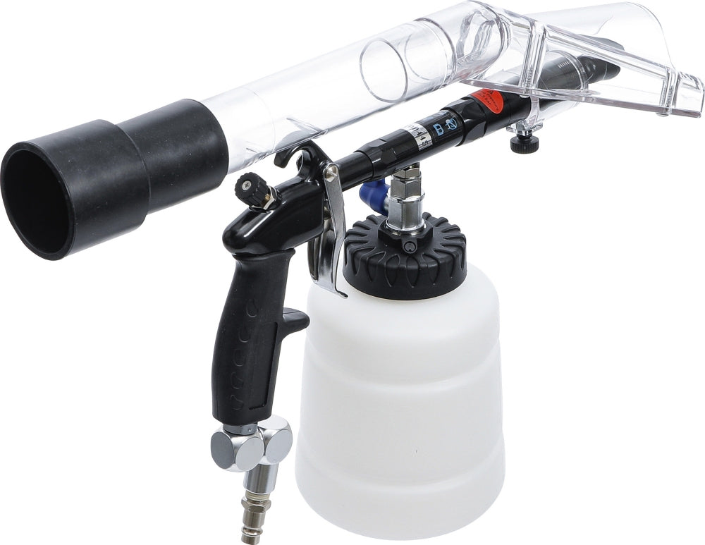 BGS 70150 Druckluft Reinigungspistole mit Bürsten- und Saugaufsatz 7 teilig