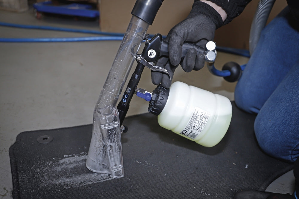 BGS 70150 Druckluft Reinigungspistole mit Bürsten- und Saugaufsatz 7 teilig