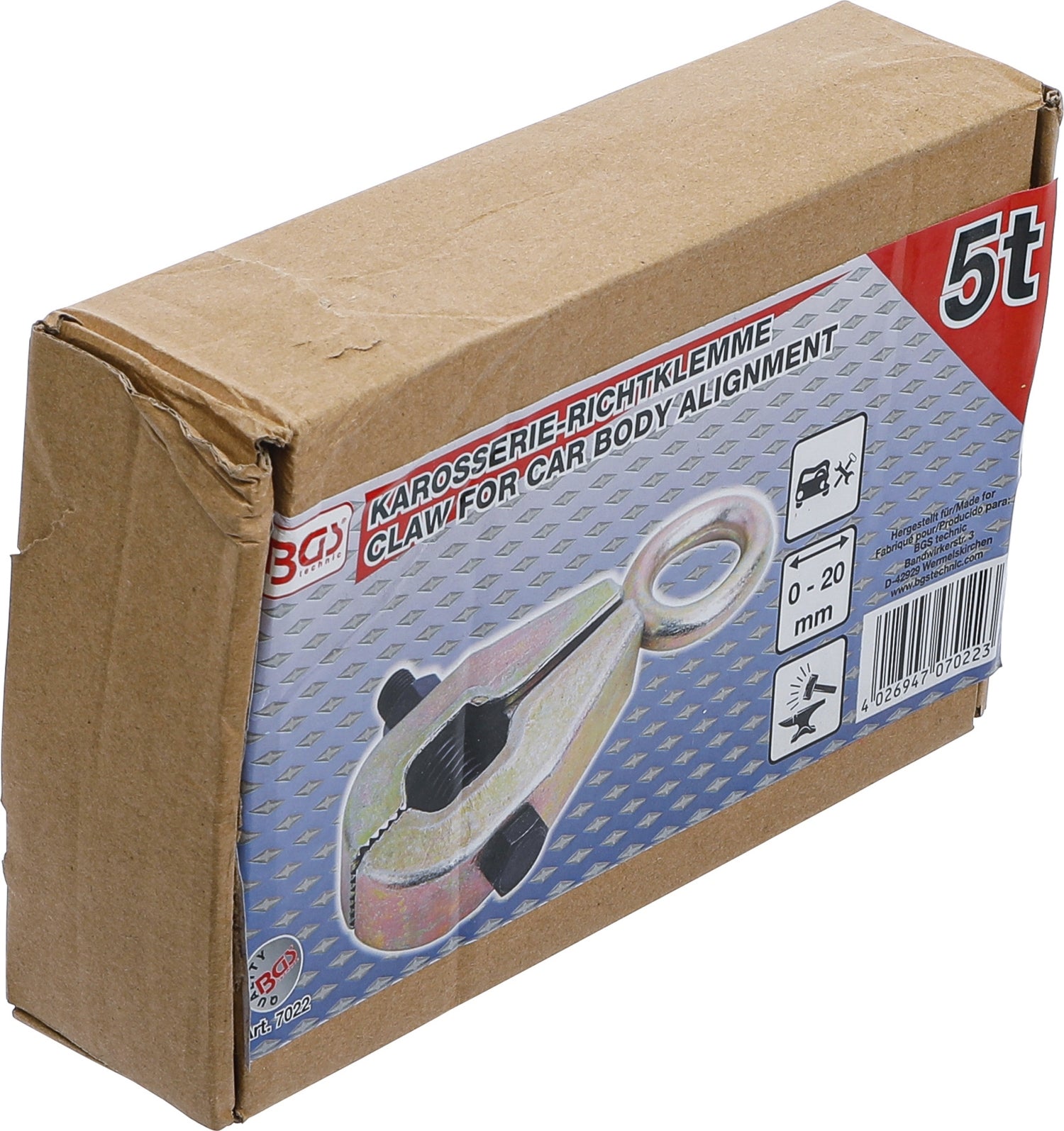 BGS 7022 Richtklemme für Karosserie zwei Zugrichtungen max. 5t