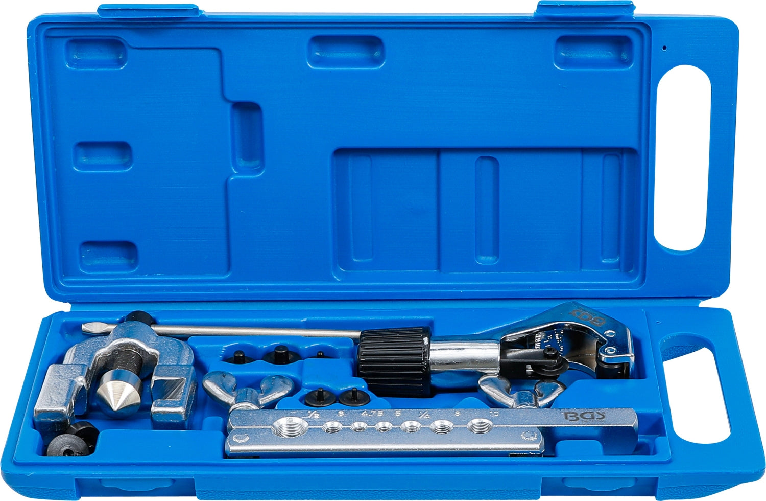 BGS 70221 Doppel Bördelgerät mit Rohrabschneider 10 teilig