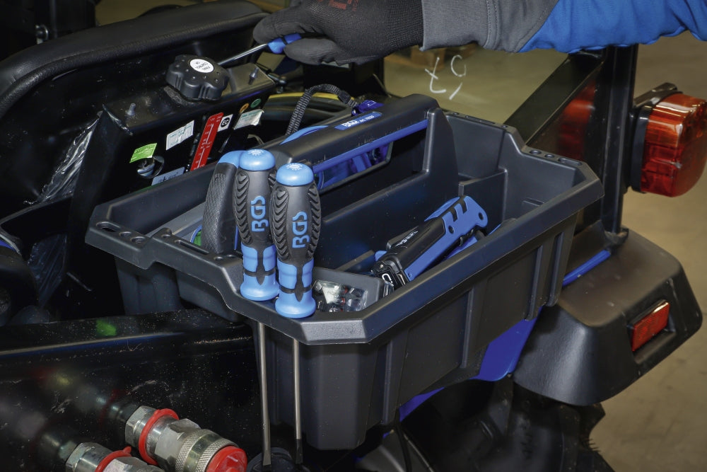 BGS 70224 Tragekasten für Werkzeug aus Kunststoff inklusive Werkzeug Sortiment 66 teilig