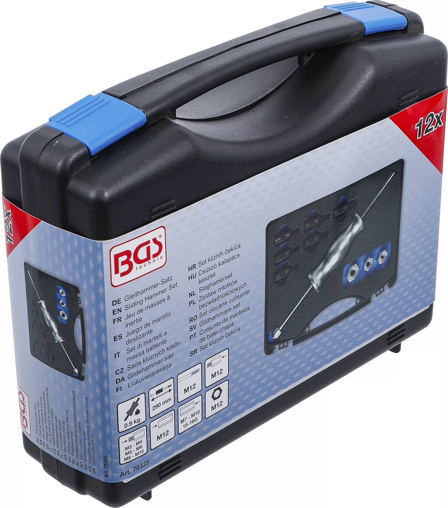 BGS 70325 Satz Gleithammer Abzieher mit Gewinde-Adaptern 12 teilig