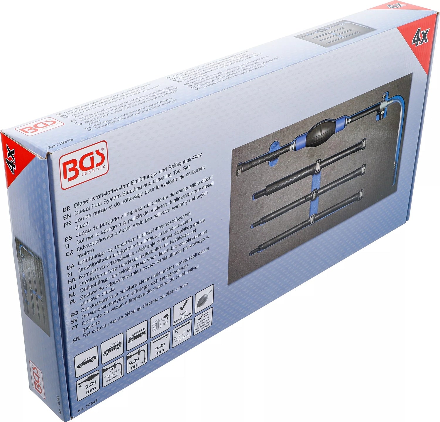 BGS 70345 Entlüftungssatz Reinigungssatz für Diesel Kraftstoffsystem Ford Land Rover