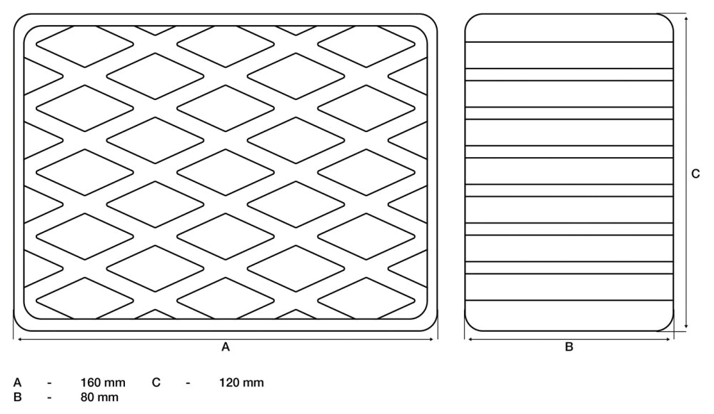 BGS 7040 Gummiauflage für Hebebühnen 160mm x 120mm x 80mm