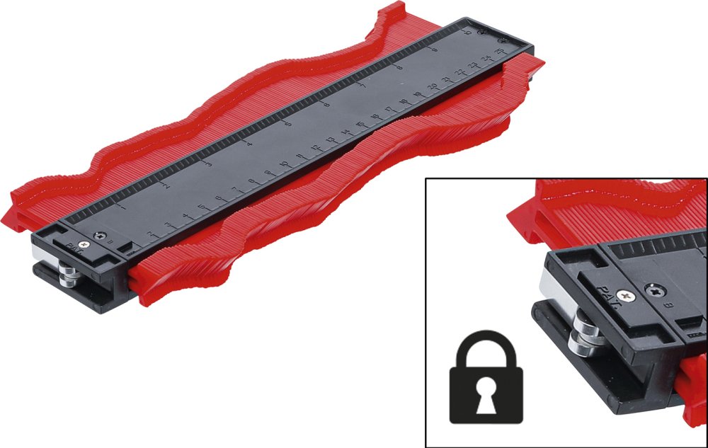 BGS 7081 Konturenlehre zum Abnehmen Übertragen 250mm verriegelbar
