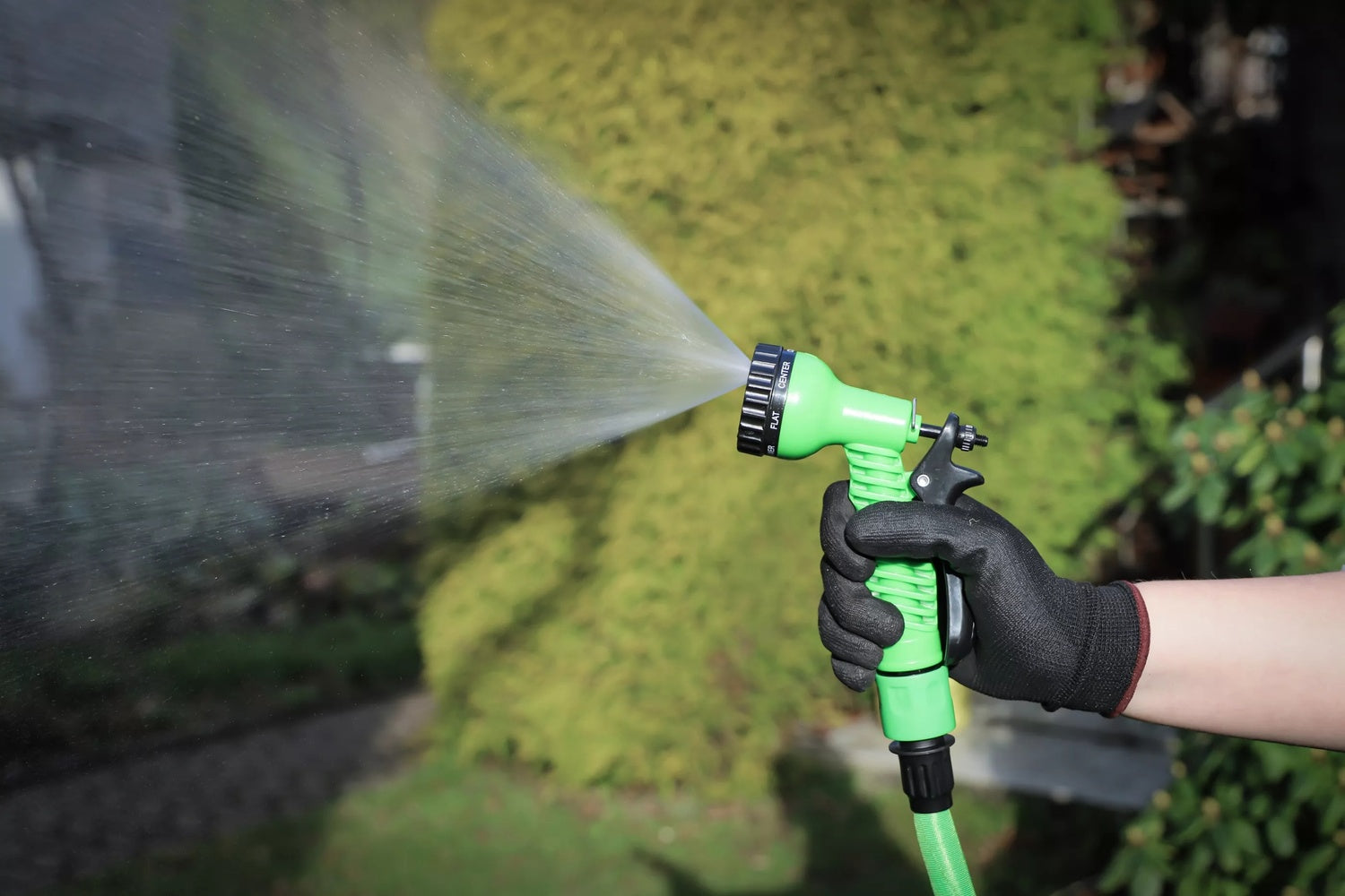 BGS DIY 70904 Wasserschlauch Textil flexibel Gartenhandbrause 7 Funktionen