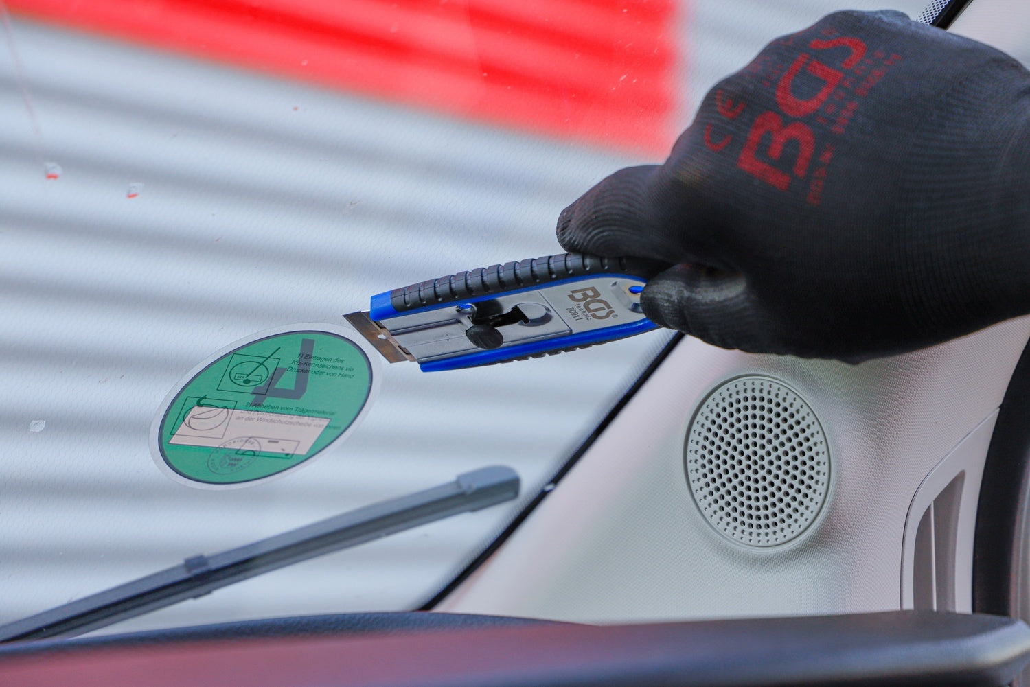 BGS 70911 Plakettenschaber Breite 40mm mit 6 Stahl Schaberklingen