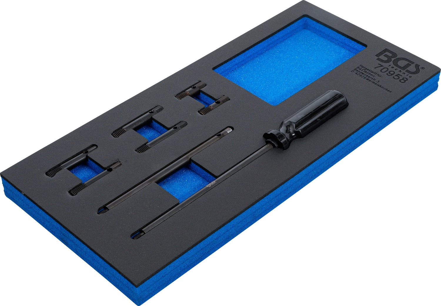 BGS 70958 Satz Ausrichtwerkzeug für Zylinderkopfdichtungen VAG Werkstattwageneinlage 1/3