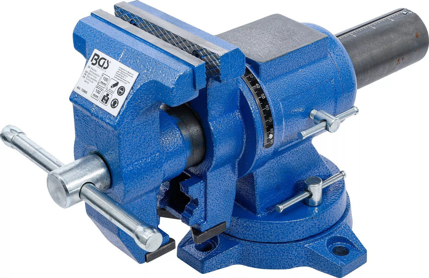BGS 70965 Parallel Schraubstock mit 100mm Spannbacken 360° drehbar