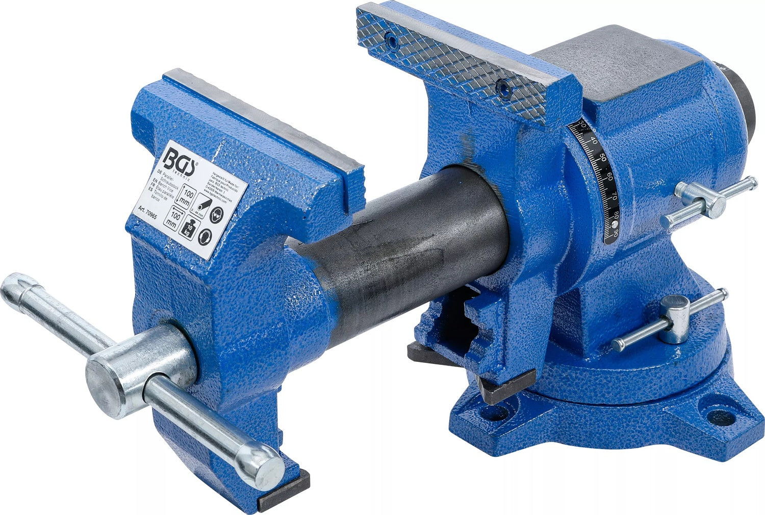 BGS 70965 Parallel Schraubstock mit 100mm Spannbacken 360° drehbar
