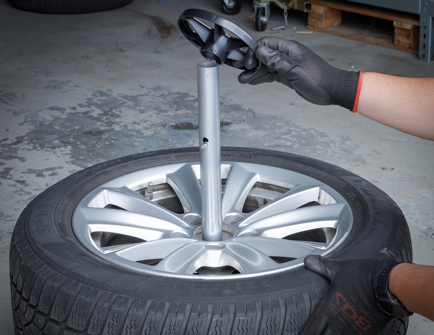 BGS 70979 Felgenbaum fahrbar für Reifen max. 225mm Breite