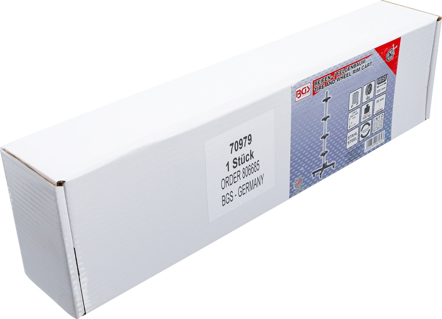 BGS 70979 Felgenbaum fahrbar für Reifen max. 225mm Breite