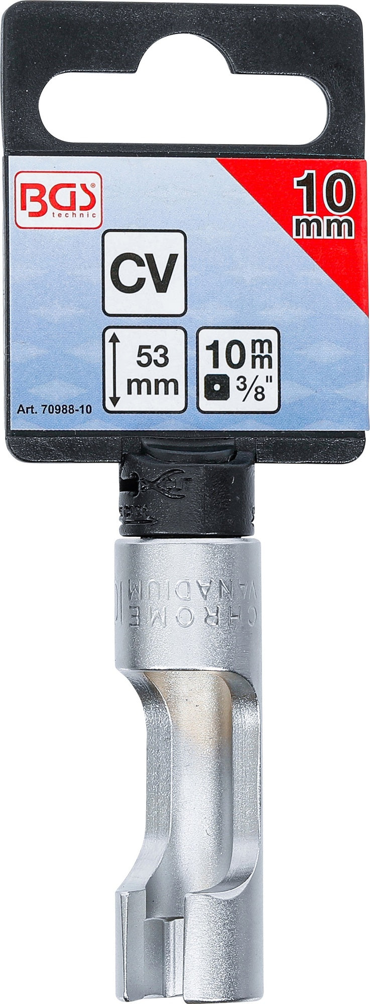 BGS 70988-10 Spezial Steckschlüsseleinsatz geschlitzt Innenvierkant 10mm (3/8") SW 10mm