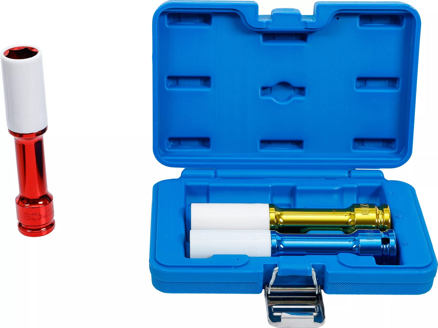 BGS 7100 Satz Kraft Schoneinsatz 150mm tief Antrieb Innenvierkant 12,5mm (1/2") SW 17 -19 -21mm 3 teilig