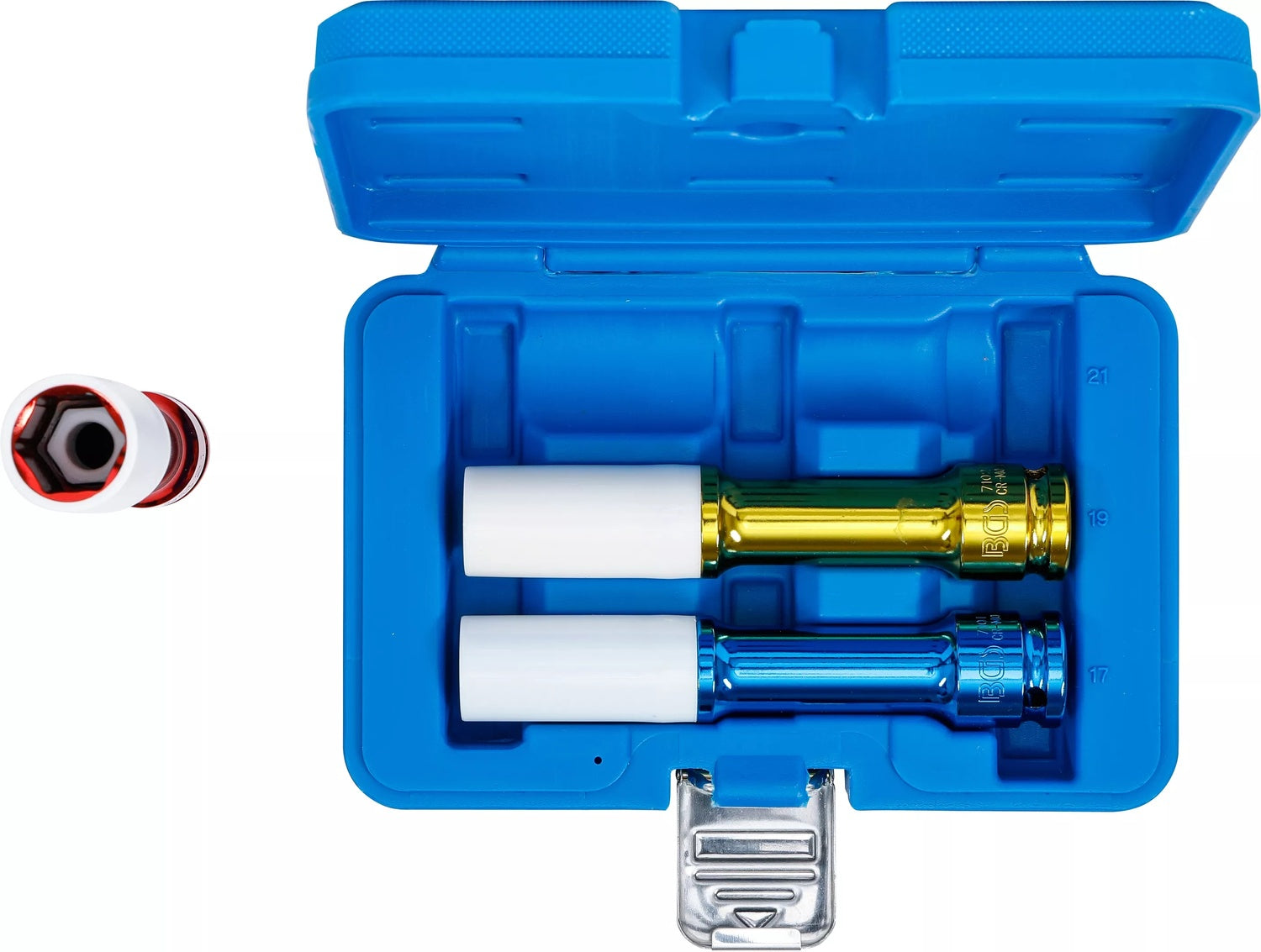 BGS 7100 Satz Kraft Schoneinsatz 150mm tief Antrieb Innenvierkant 12,5mm (1/2") SW 17 -19 -21mm 3 teilig