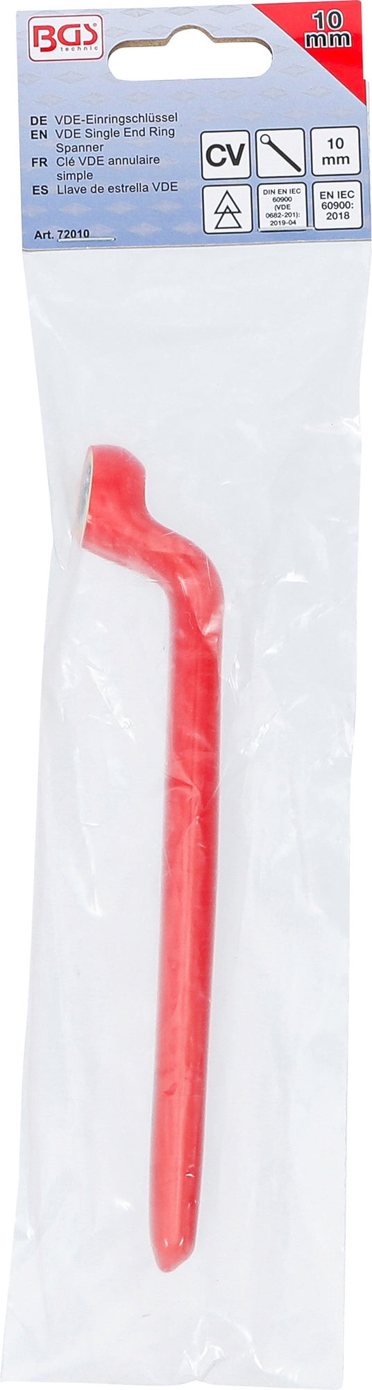 BGS 72010 VDE Einringschlüssel tief gekröpft SW 10mm Hochvoltwerkzeug