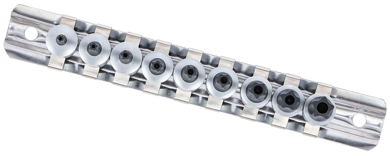 BGS 71020 Satz Biteinsätze Bits TS-Profil (für Torx Plus) TS10-TS50 mit Stirnlochbohrung Antrieb 6,3mm (1/4")