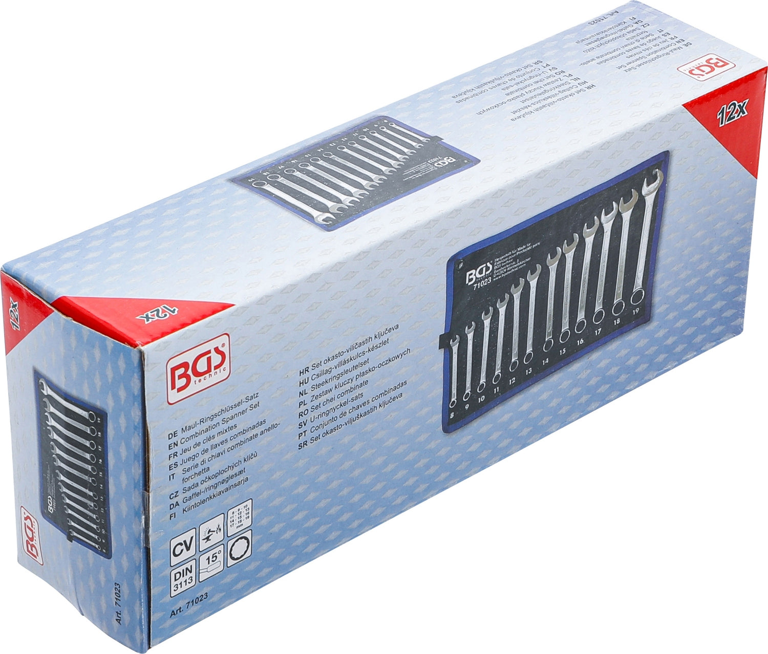 BGS 71023 Satz Ringmaulschlüssel SW 8 - 19mm metrisch warm geschmiedet