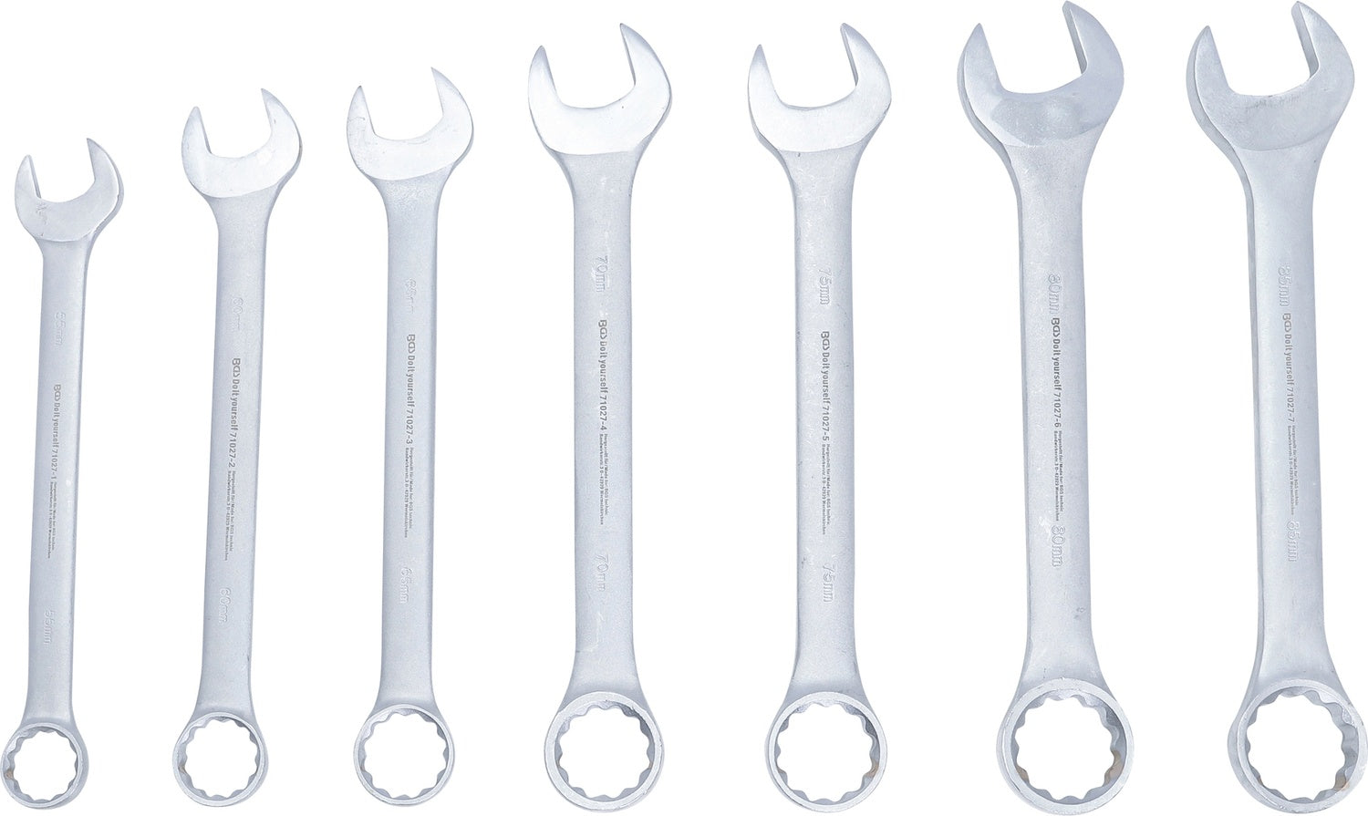 BGS DIY 71027 Satz Ringmaulschlüssel XXL SW 55 - 85mm warm geschmiedet