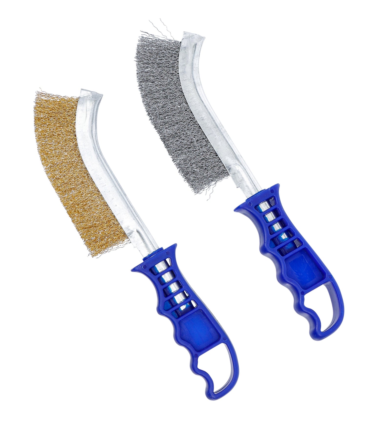 BGS 71033 Satz Drahtbürsten mit gewellten Stahlborsten und vermessingten Stahlborsten Länge 260mm