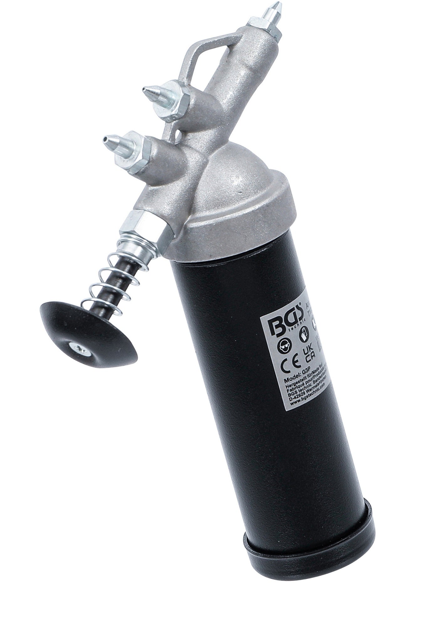 BGS 71037 Mini Fettpresse inklusive 3 Düsen Fettmenge 85ccm Druckknopf