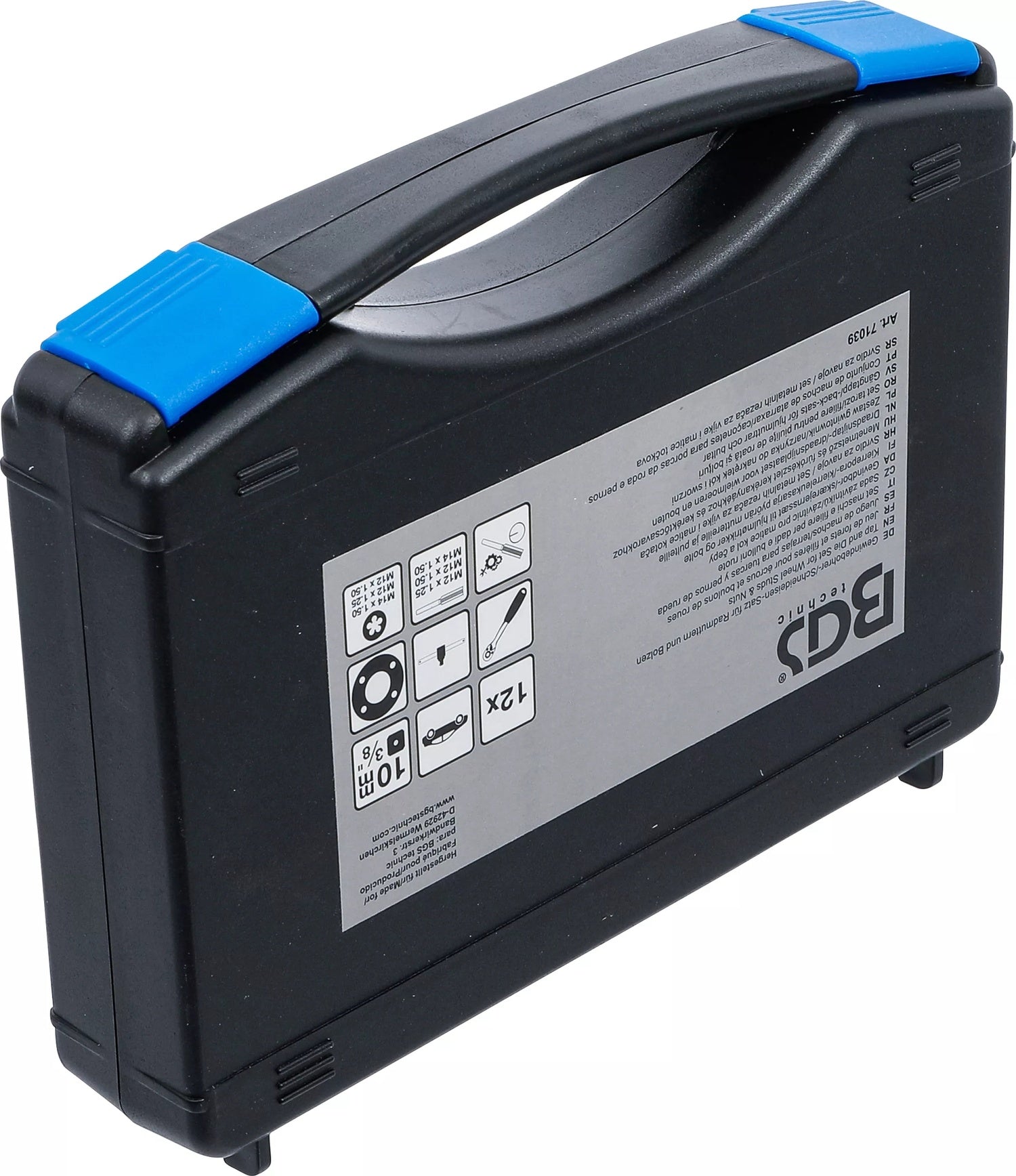 BGS 71039 Satz Gewindebohrer und Schneideisen für Radmuttern und Bolzen 12 teilig