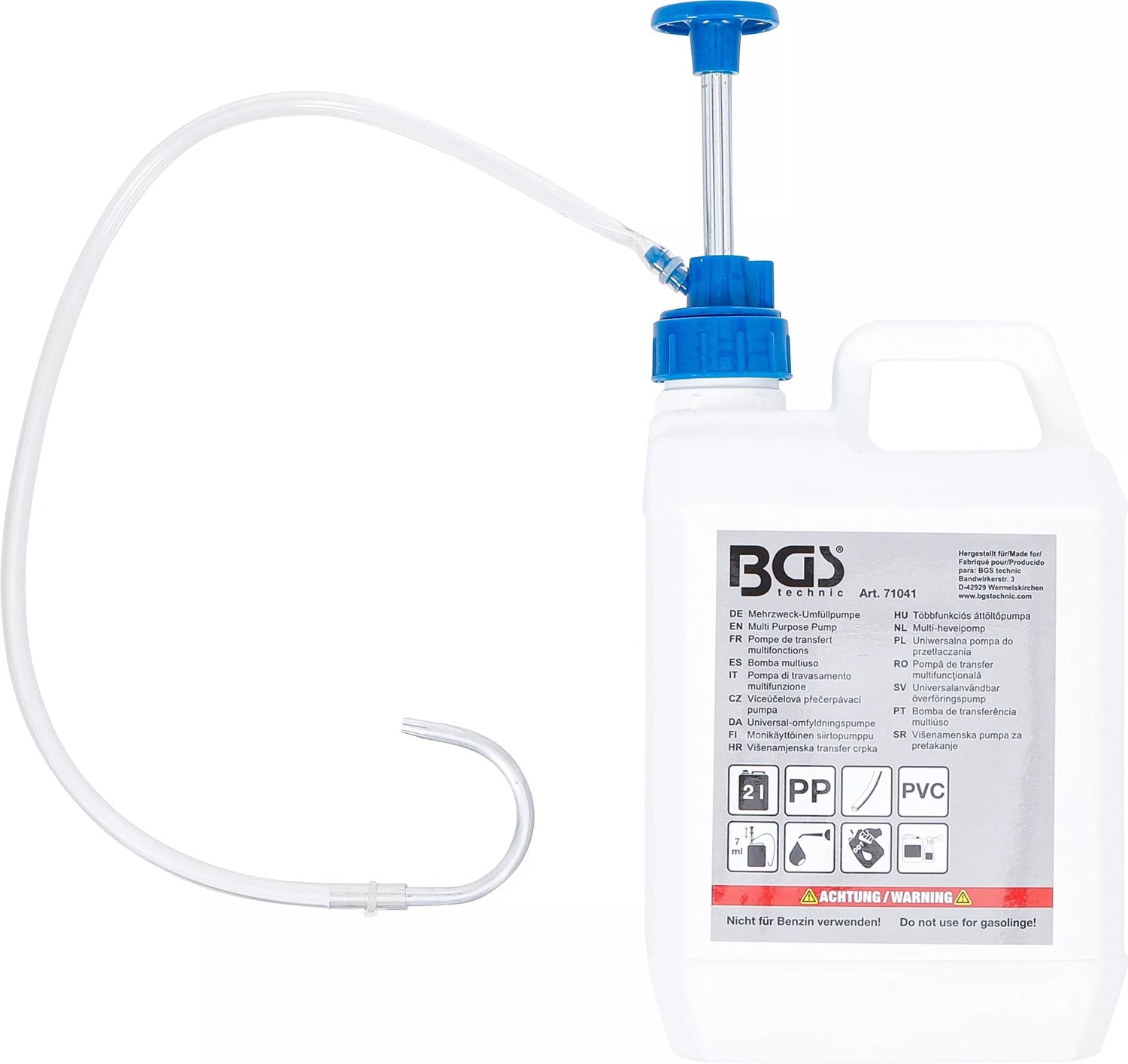 BGS 71041 Mehrzweck Umfüllpumpe Fassungsvermögen 2 Liter Nachfüllpumpe