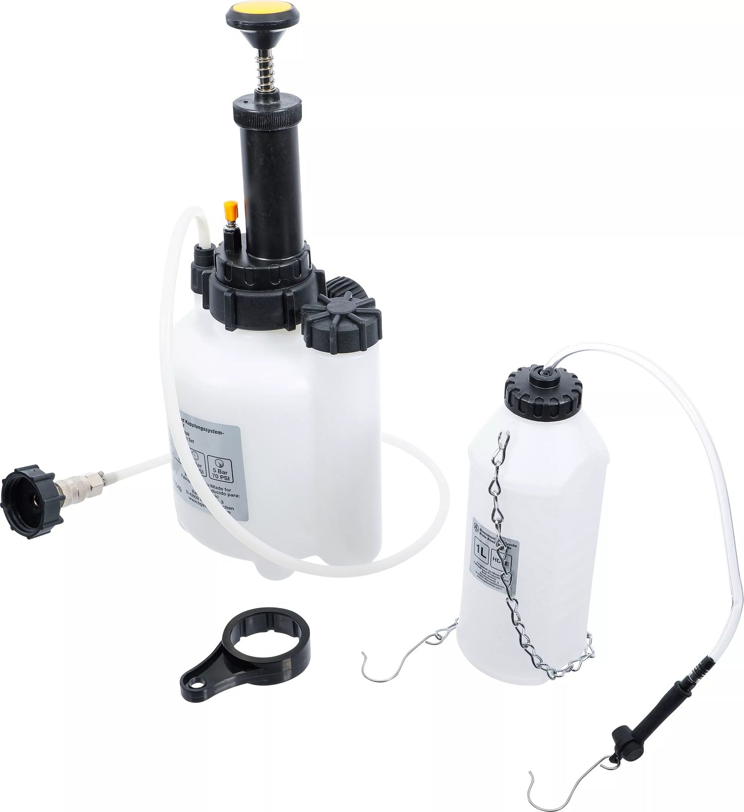 BGS DIY 71049 Satz Werkzeug zum Entlüften von Bremsen Kupplungssysteme Volumen 2,5l