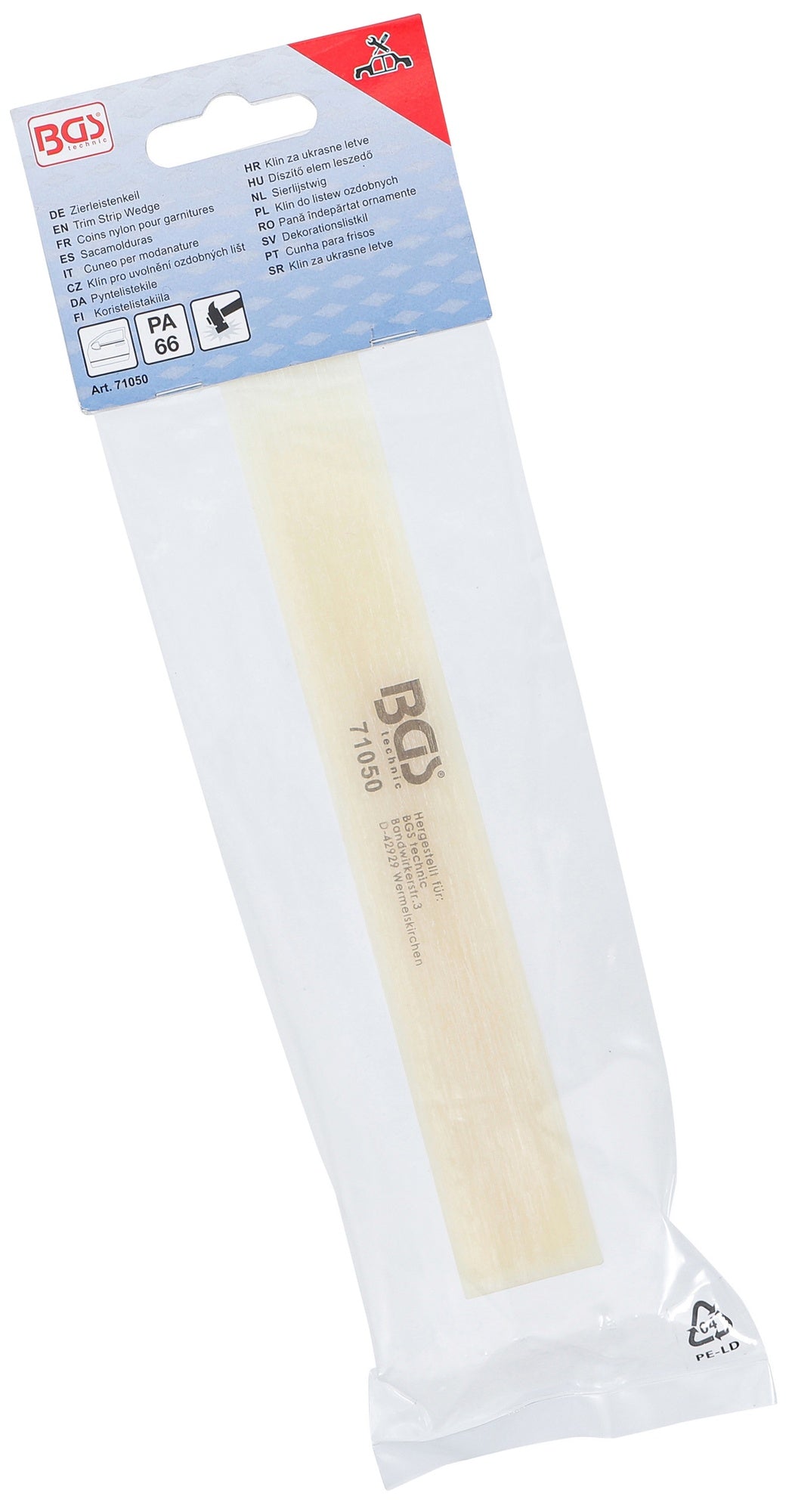 BGS 71050 Zierleistenkeil aus Nylon 185 x 25mm Karosseriearbeiten